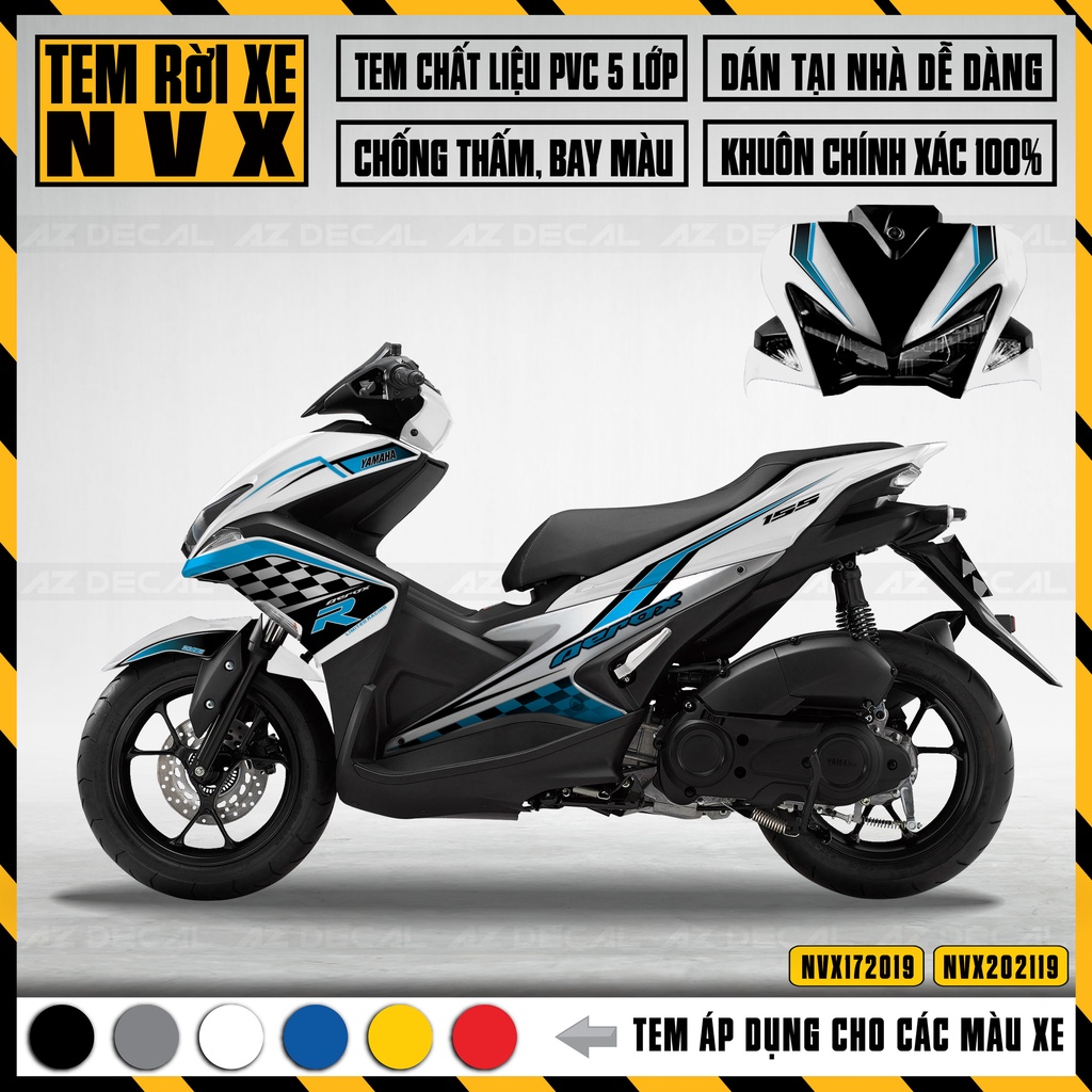 Tem Rời Dán Xe NVX 2017-2021 | NVX19 | Decal Chế Dán NVX 125, 155 Chống Nước, Bền Màu