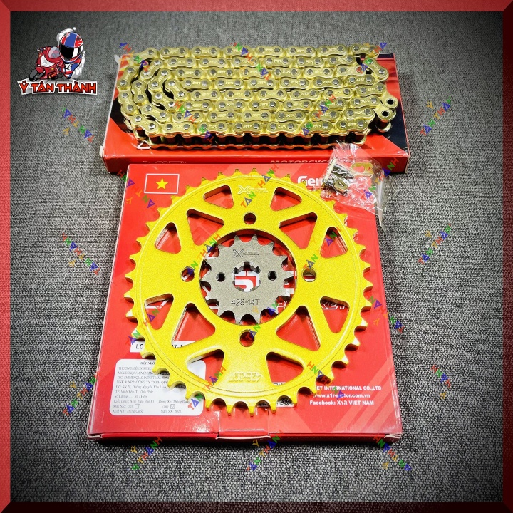 Nhông Sên Đĩa X1R exciter 135 Vàng MS45