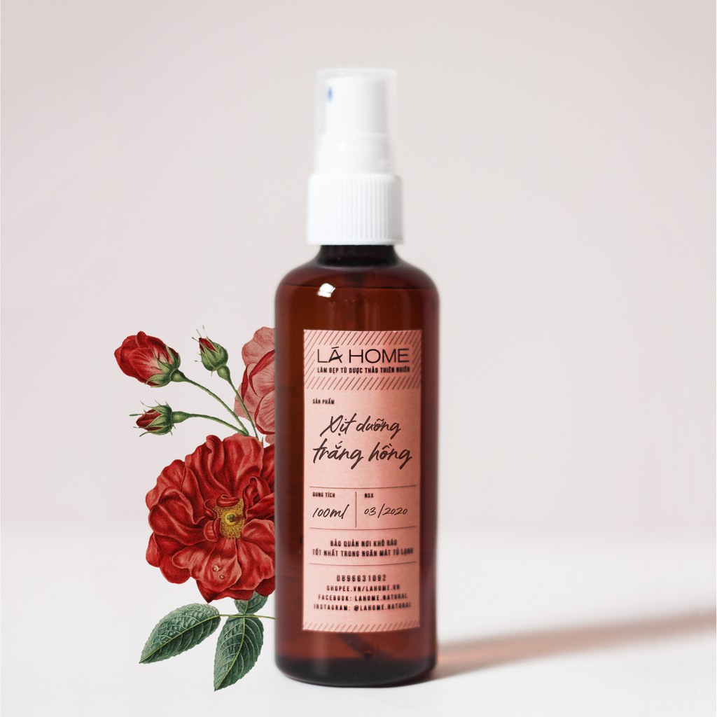 Xịt Khoáng Trắng Da Hoa Hồng LáHome cấp ẩm, kiềm dầu 100ml | BigBuy360 - bigbuy360.vn
