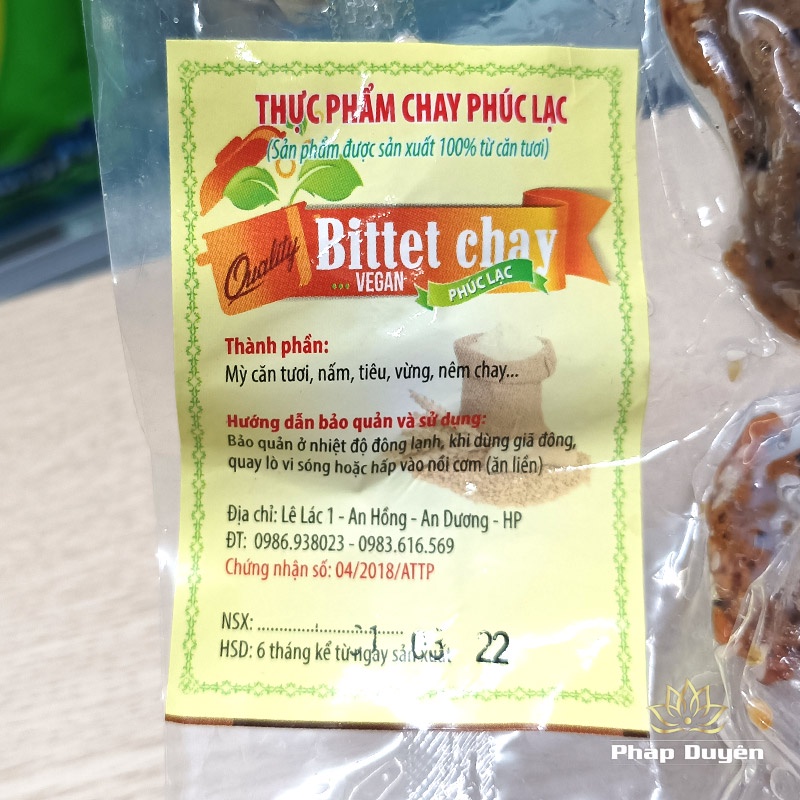 Thực Phẩm Chay - Bittet (Bít Tết) Chay Sạch Từ Căn Tươi, 500g