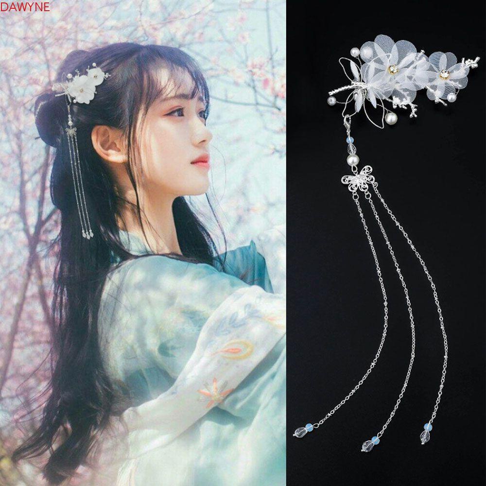 Trâm Cài Tóc Hình Chuồn Chuồn Phối Tua Rua Phong Cách Truyền Thống