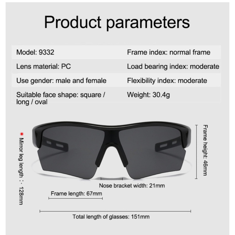 2022 đi xe đạp Ngoài Trời Kính Kính Mát Kính Mát UV 400 Bảo Vệ Kính Phân Cực Xe Đạp Cưỡi Chạy Thể Thao Xe Đạp Sunglasses Goggles cho Nam Giới Phụ Nữ-OW-