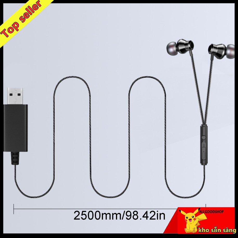 ✨[Goodshop] USB Earphones With Microphone Noise Cancelling For Laptop PC Audio Controls