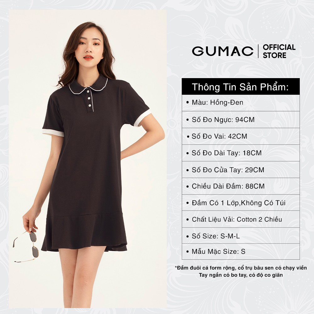 Đầm suông nữ GUMAC đuôi cá đủ màu đủ size, phong cách trẻ trung năng động DB1113 | BigBuy360 - bigbuy360.vn