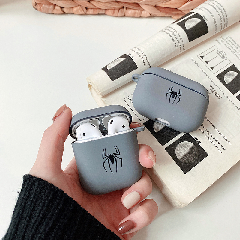 Marvel Vỏ Bảo Vệ Hộp Sạc Tai Nghe Airpods 1 / 2 / Pro Chất Liệu Mềm Nhám Hình Siêu Anh Hùng Iron Man