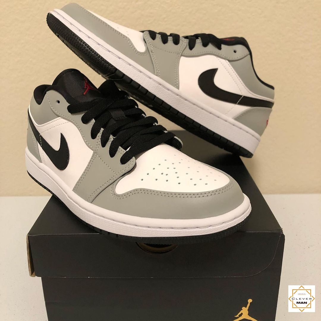 (FREESHIP+QUÀ) Giày thể thao AIR JORDAN 1 Low Light Smoke Grey xám trắng cổ thấp cực phong cách | BigBuy360 - bigbuy360.vn