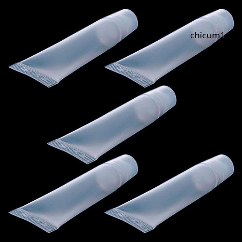 (Hàng Mới Về) Set 5 Tuýp Rỗng Đựng Son Dưỡng Môi Dung Tích 10ml Tiện Dụng