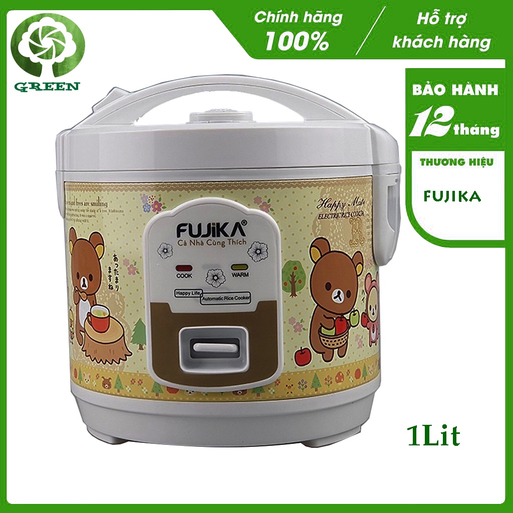 Nồi Cơm FuJiKa 1L,1L5,1L8 Cao cấp - Nấu cơm siêu ngon - Họa Tiết Dễ Thương - Hàng chính hãng- Chuyên phân phối