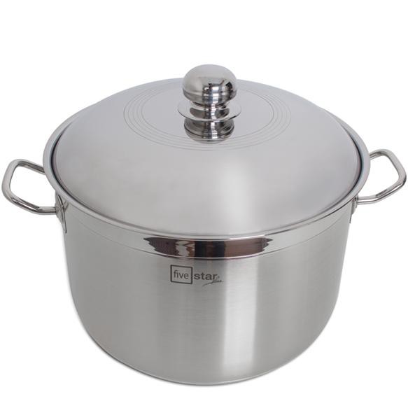 Nồi luộc gà inox 430 bếp từ 3 đáy Fivestar Standard nắp inox ( 36cm ), tặng 2 vá canh