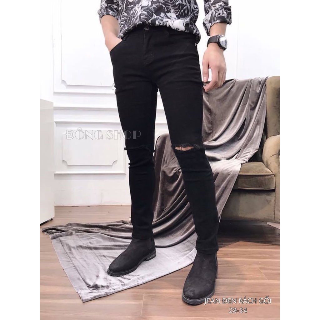 Quần jean nam đen cao cấp co dãn 4 chiều | BigBuy360 - bigbuy360.vn