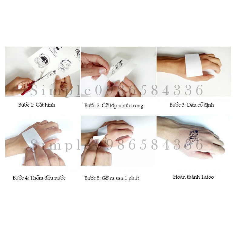 Hình xăm giả lâu phai Tatoo J