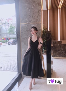 Váy maxi hở lưng, đi biển siêu xinh