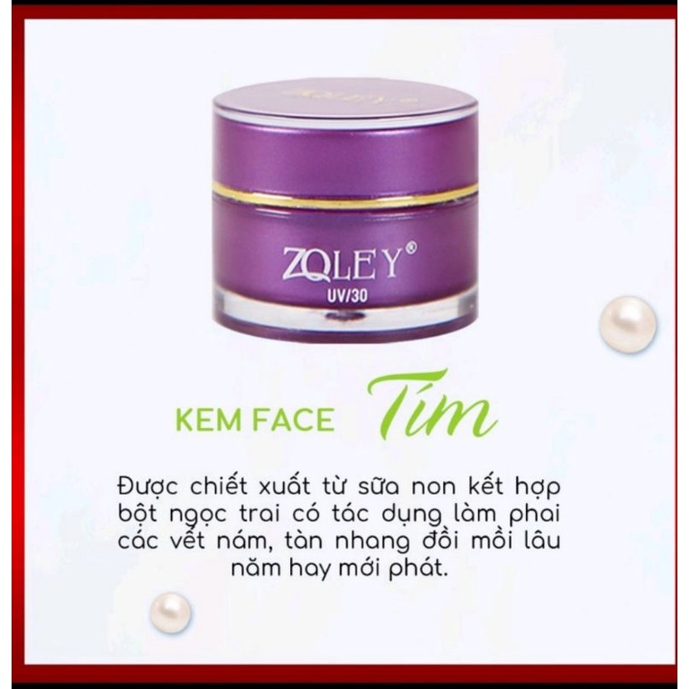Kem face Zqley mẫu mới _hộp 10g_ 4 màu như hình