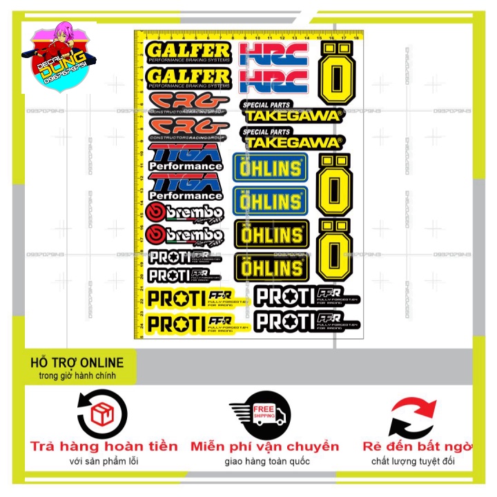 LOGO STICKER DÁN XE MÁY L 13 - DUNG DECAL