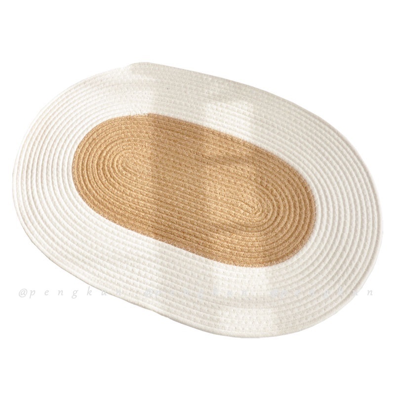 Thảm cotton dệt tay lót sàn chống trượt phong cách nhật bản