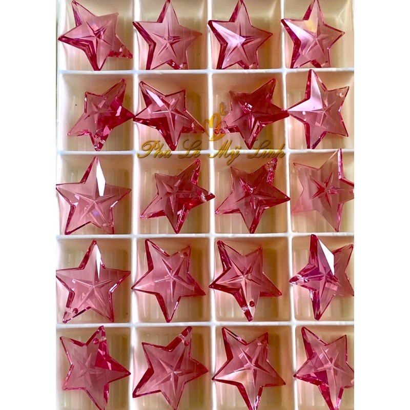 2 viên pha lê Swarovski ngôi sao 20mm