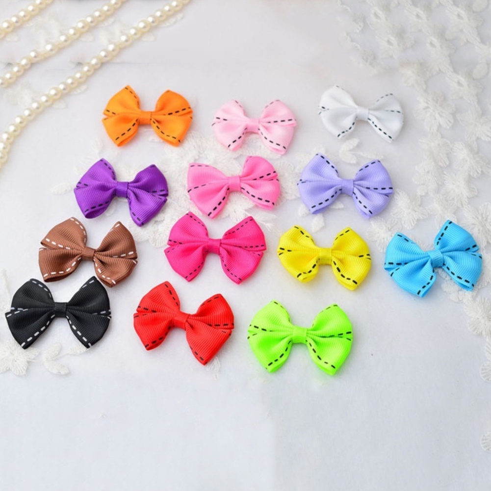 Set 10 kẹp tóc nơ họa tiết chấm bi dễ thương cho bé gái