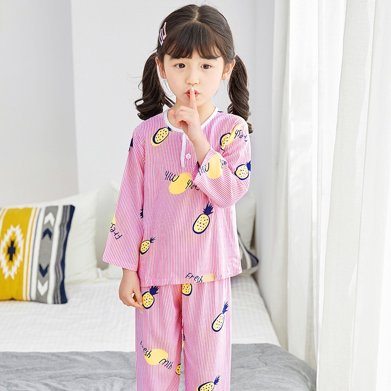 đồ ngủ cho bé gái đồ ngủ trẻ em ngủ trẻ em áo choàngàng hình dễ thương quần áo hoạt hình AKKU