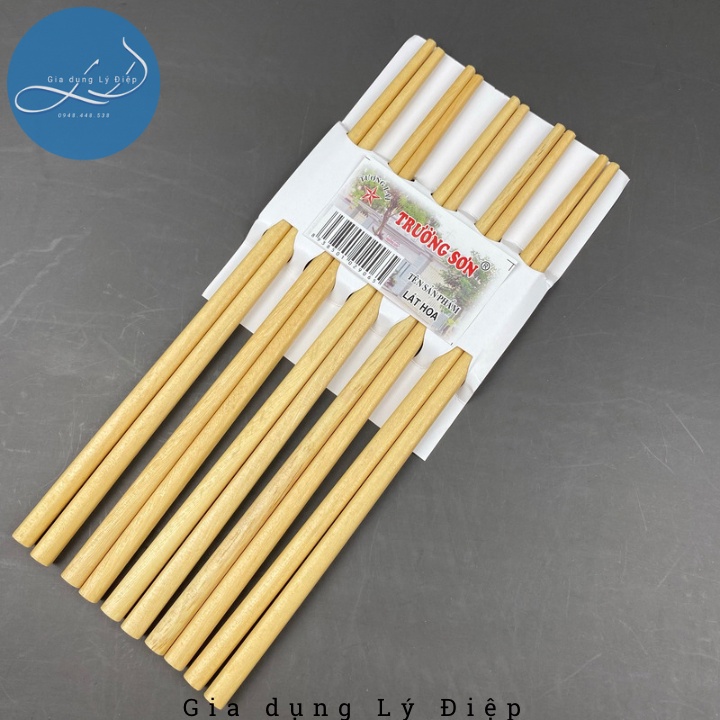10 đôi đũa gỗ Trường Sơn Lát Hoa cao cấp- Đũa gỗ tự nhiên an toàn cho sức khoẻ