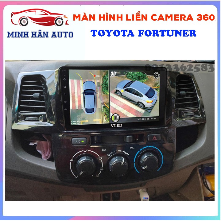 Bộ màn hình liền camera 360 cho xe TOYOTA FORTUNER - man hinh xe oto, camera quan sát trong ô tô, giá phụ tùng ô tô