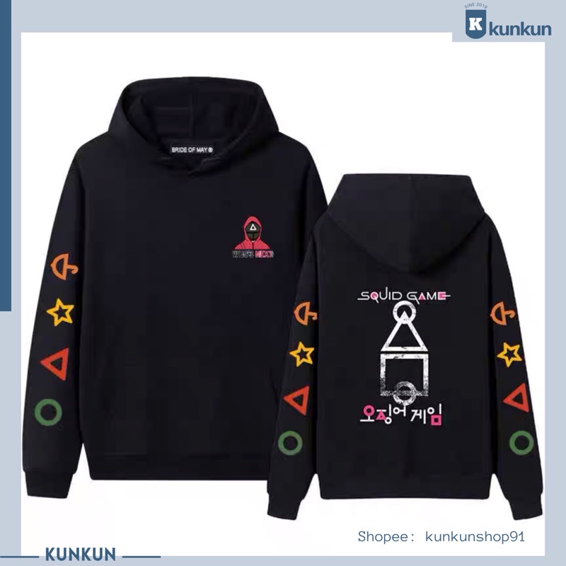 Áo Squid Game Trò Chơi Con Mực - Áo Hoodie Squid Game Form Dáng Rộng Nam Nữ