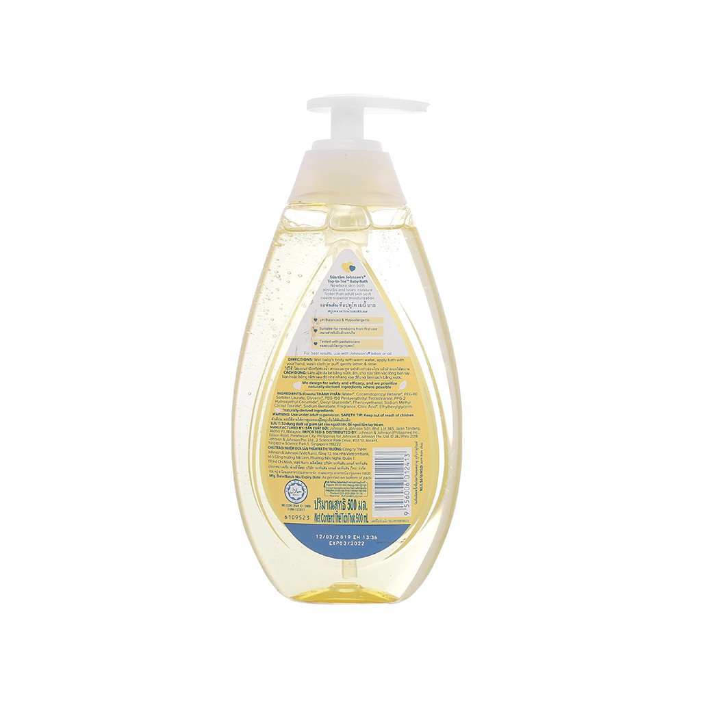 Sữa Tắm cho bé Johnson's Baby Top To Toe 500ml