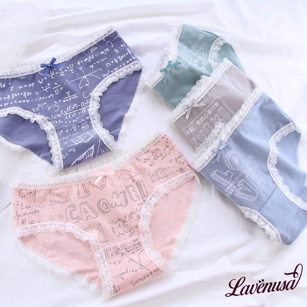 Quần lót nữ cotton cao cấp viền ren xinh xắn đáng yêu thoáng khí LAVENUSA QL71