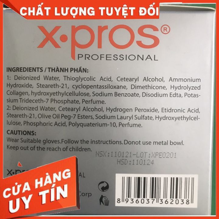 [chính hãng] kem duỗi , kem ép tóc x.pros 3s 1000ml x 2 ép  thẳng tóc bóng mượt  phục hồi hư tổn  chuyên dành cho salon