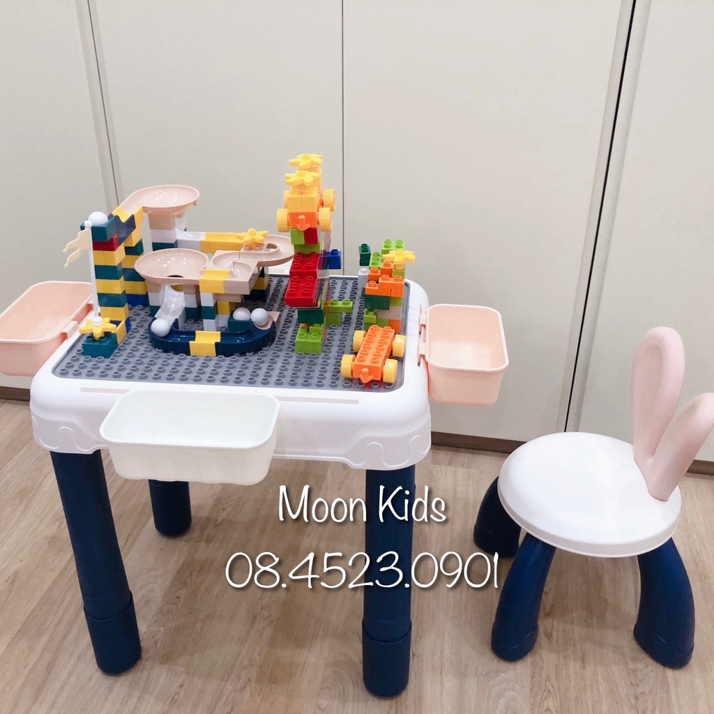 Bộ Bàn Lego Đồ Chơi Xếp Hình Lắp Ráp, Kiểu Khối Gạch Nhựa, Ghép Khối Cho Trẻ Em Sáng Tạo