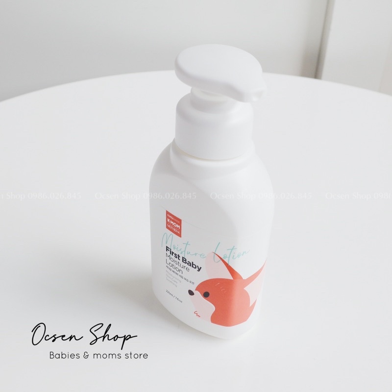 Sữa dưỡng ẩm hữu cơ cho bé K-MOM Jojoba, sữa dưỡng thể tinh chất rau má 225ML
