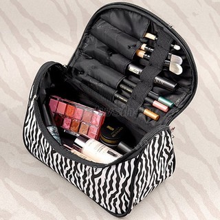 ☛☏❤New Women Lady Fashion Makeup Cosmetic Case Toiletry Bag Zebra Travel Handbag Organizer
