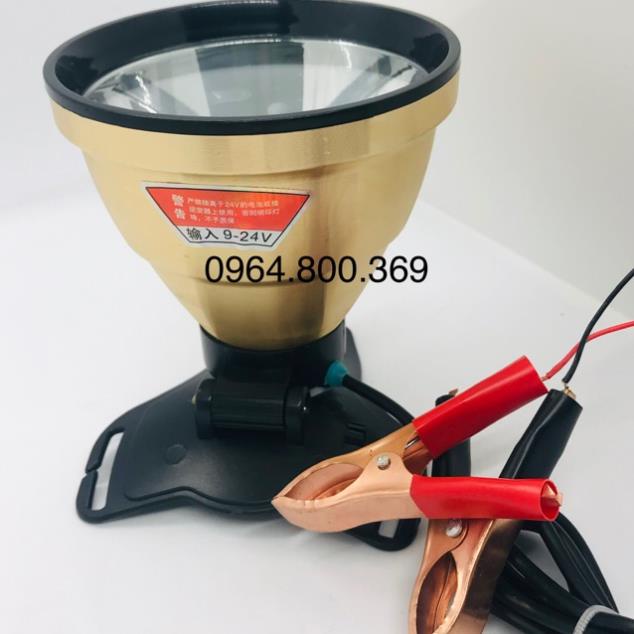 Đèn Pin Siêu Sáng 1202 Kẹp Bình Ác Quy 9V- 24V 300W  Rẻ Vô Địch
