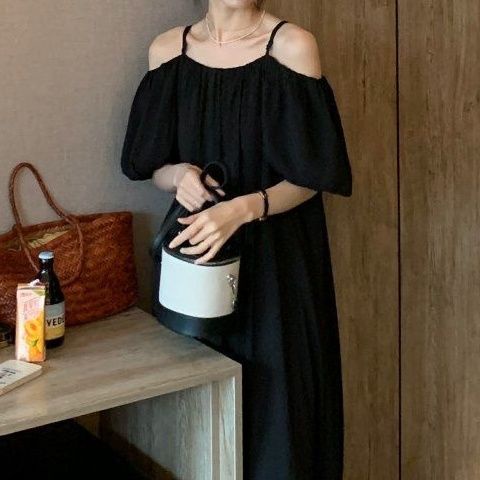 Đầm Hai Dây Dáng Rộng Màu Xanh Lá Mùa Hè Phong Cách Pháp Cổ Điển Thời Trang Cho Nữ