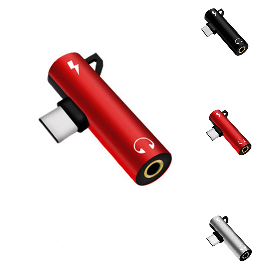 2 in 1 Type-c to 3 5mm Jack Phone Adapter USB C Earphone Charging Converter Replacement for Xiaomi 6/Huawei