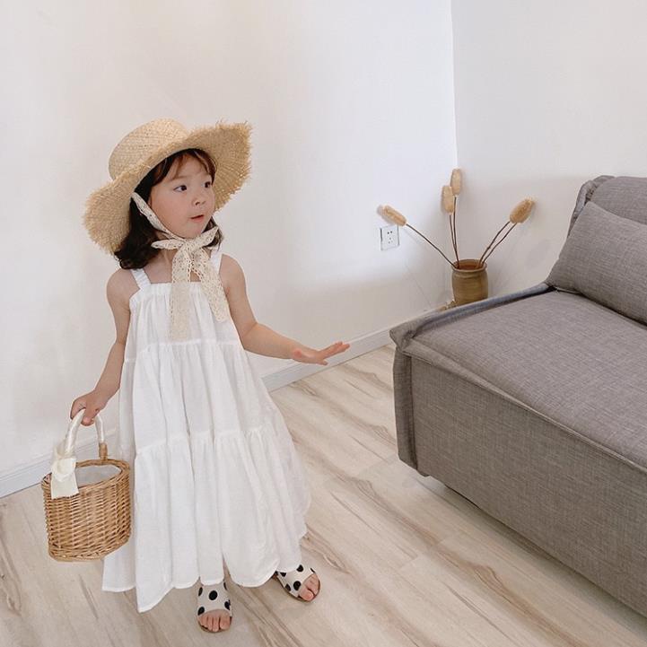 Váy Yếm Đi Biển Phong Cách Hàn Quốc Cho Bé Gái .