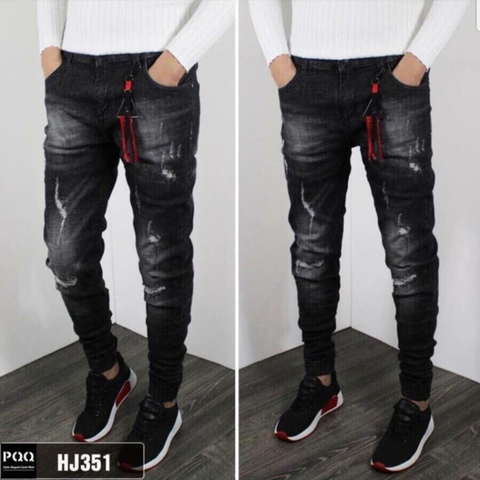 Quần jean nam tenji ad351tg quần bò nam đen jogger ống túm phong cách cá tính thời trang tenji store 3 (44 - 70kg) * x