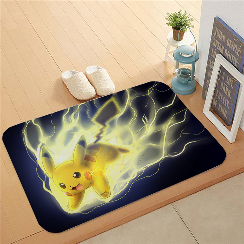 Thảm lót sàn in hình Pikachu 40x60cm