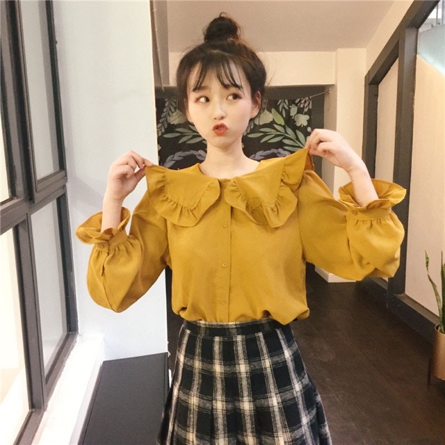 Áo cổ sen hàng đẹp Quảng Châu