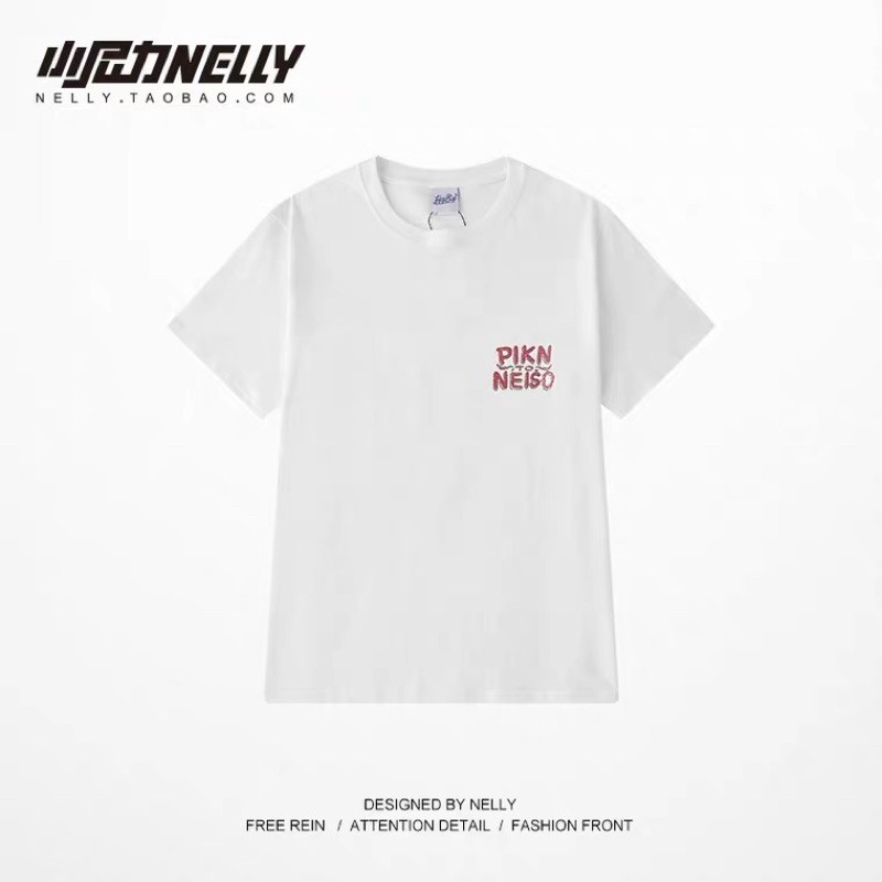 Áo thun tay lỡ  Nelly Heybig dáng unisex form rộng PINK NEISO