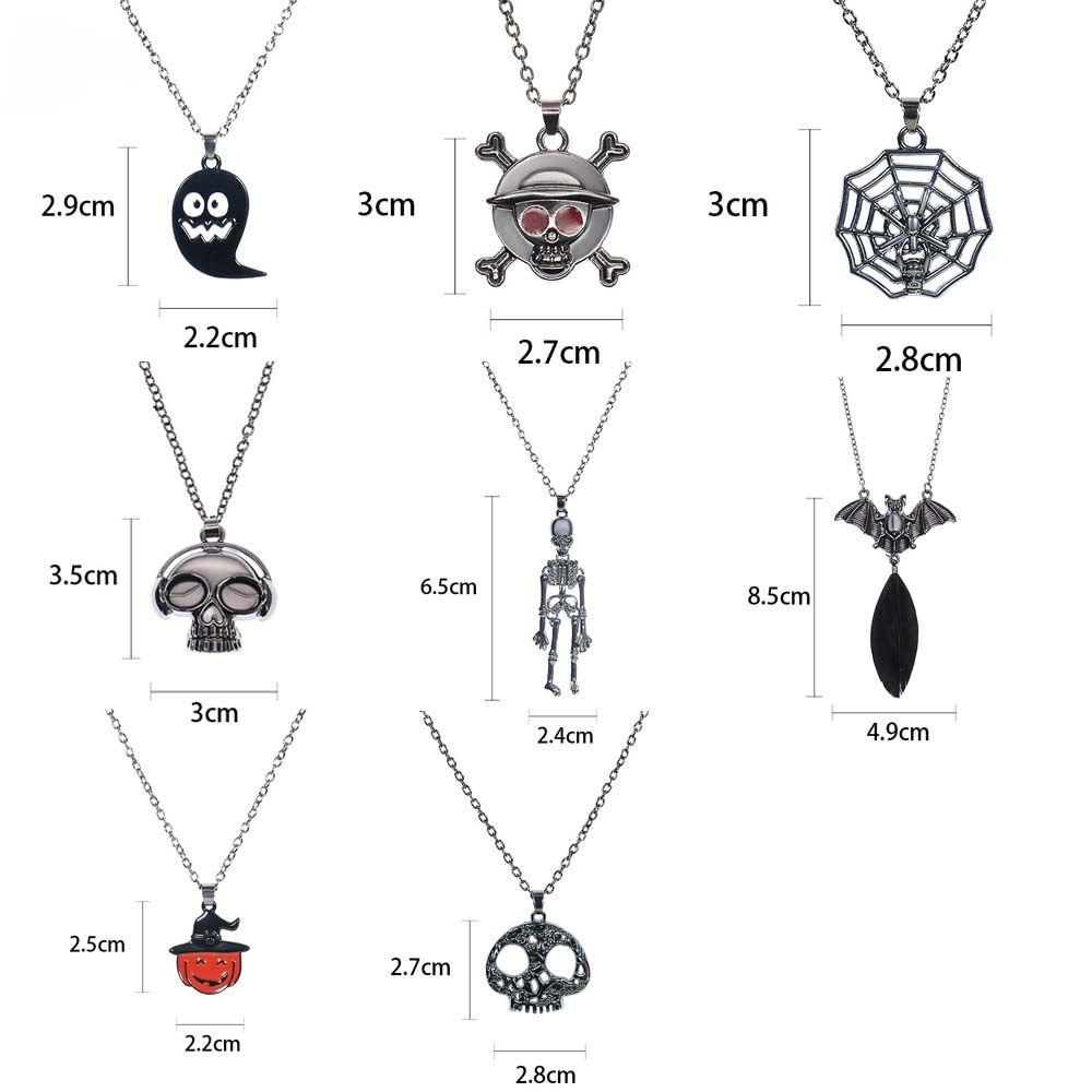Vòng cổ Mặt Hình Dơi Bí Ngô Phong Cách Halloween Cá Tính Cho Nam Và Nữ