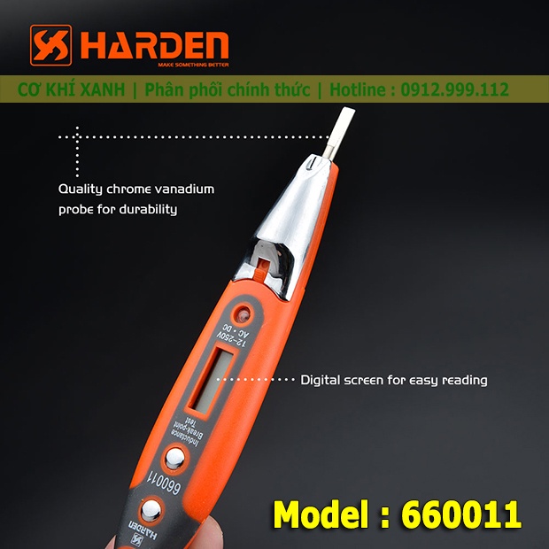 Bút thử điện cảm ứng Harden 660011 dò dây đứt ngầm dò dây nóng dây nguội, Bút thử điện không chạm không tiếp xúc an toàn