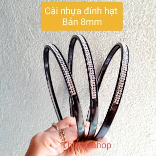 Bờm cài tóc đũa đính hạt 2 hàng siêu xinh