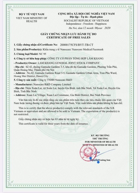 Khẩu Trang Y Tế 4 Lớp Kháng Khuẩn Nano.Care