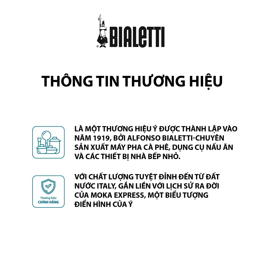 [Mã BMBAU300 giảm 7% đơn 499K] Bình pha cà phê Bialetti Moka 6 cup sang trọng tiện lợi Moriitalia 990001163/AP