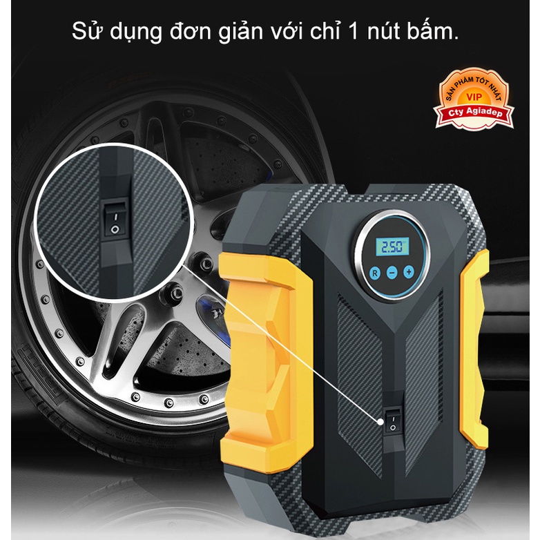 Bơm lốp xe hơi oto car CARSUN-1399 đủ áp ngắt tự động