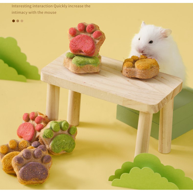 Bánh thịt xay sấy khô hình bàn chân bánh thưởng cho chó mèo hamster viên 6 gram