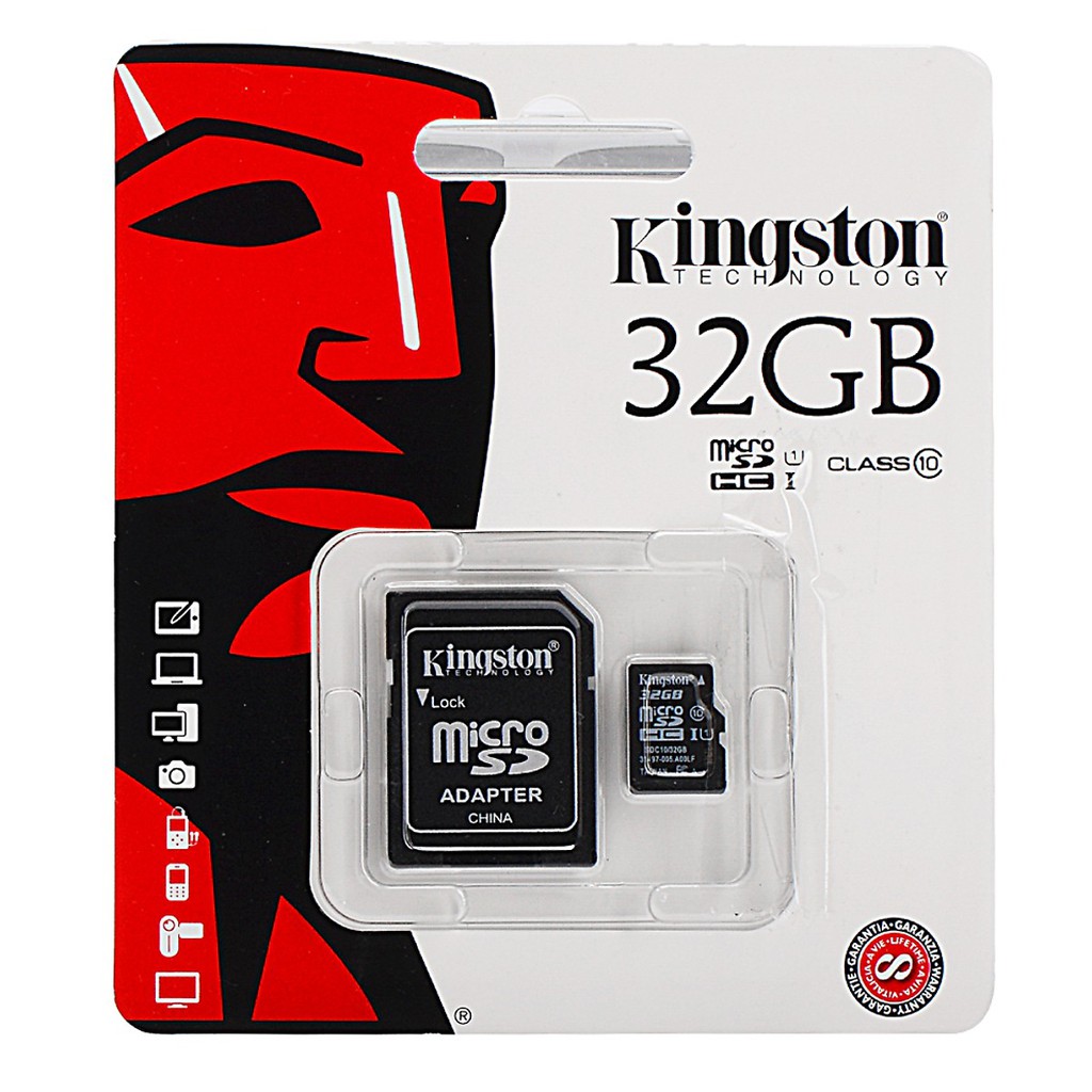 Thẻ nhớ 32G Class 10 MicroSD Kingston - bảo hành 5 năm