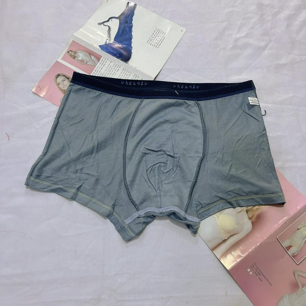 Quần lót nam boxer đùi cao cấp cotton lưng nhỏ bền đẹp, thoáng mát, thấm hút mồ hôi co giãn thoải mái