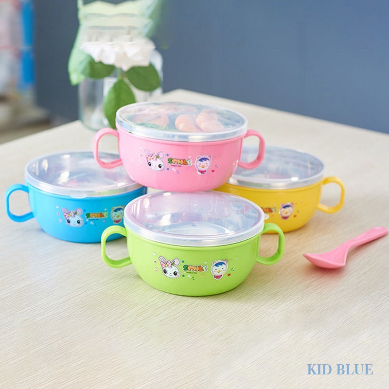 Bộ Tô Muỗng Ăn Cách Nhiệt Bằng Thép Không Gỉ 304 Dành Cho Trẻ Em