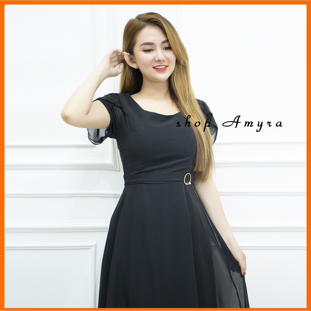AMYRA - Đầm dự tiệc dáng xòe tay đắp siêu xinh voan 2 lớp đính khuya eo mặc đi tiệc,đi làm,đi chơi - D08 | BigBuy360 - bigbuy360.vn